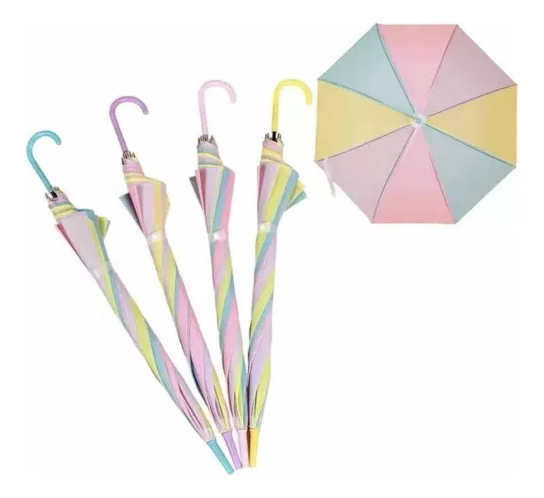PARAGUAS DE NIÑAS PARAGUAS INFANTILES LLUVIA 90CM ROSA - 2