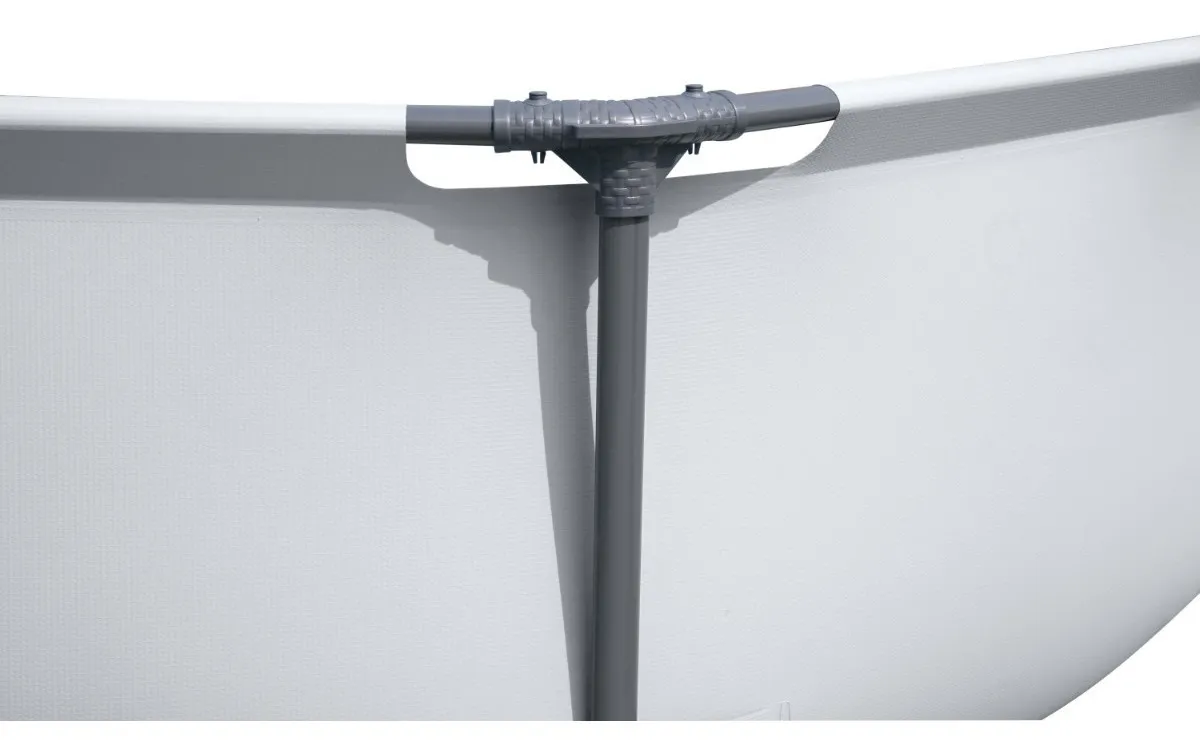 ALBERCA ESTRUCTURAL REDONDA BESTWAY 56406 CON CAPACIDAD DE 4678 LITROS DE 3.05M DE DIÁMETRO GRIS CLA - 4