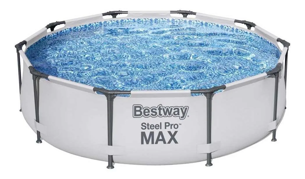 ALBERCA ESTRUCTURAL REDONDA BESTWAY 56406 CON CAPACIDAD DE 4678 LITROS DE 3.05M DE DIÁMETRO GRIS CLA - 5