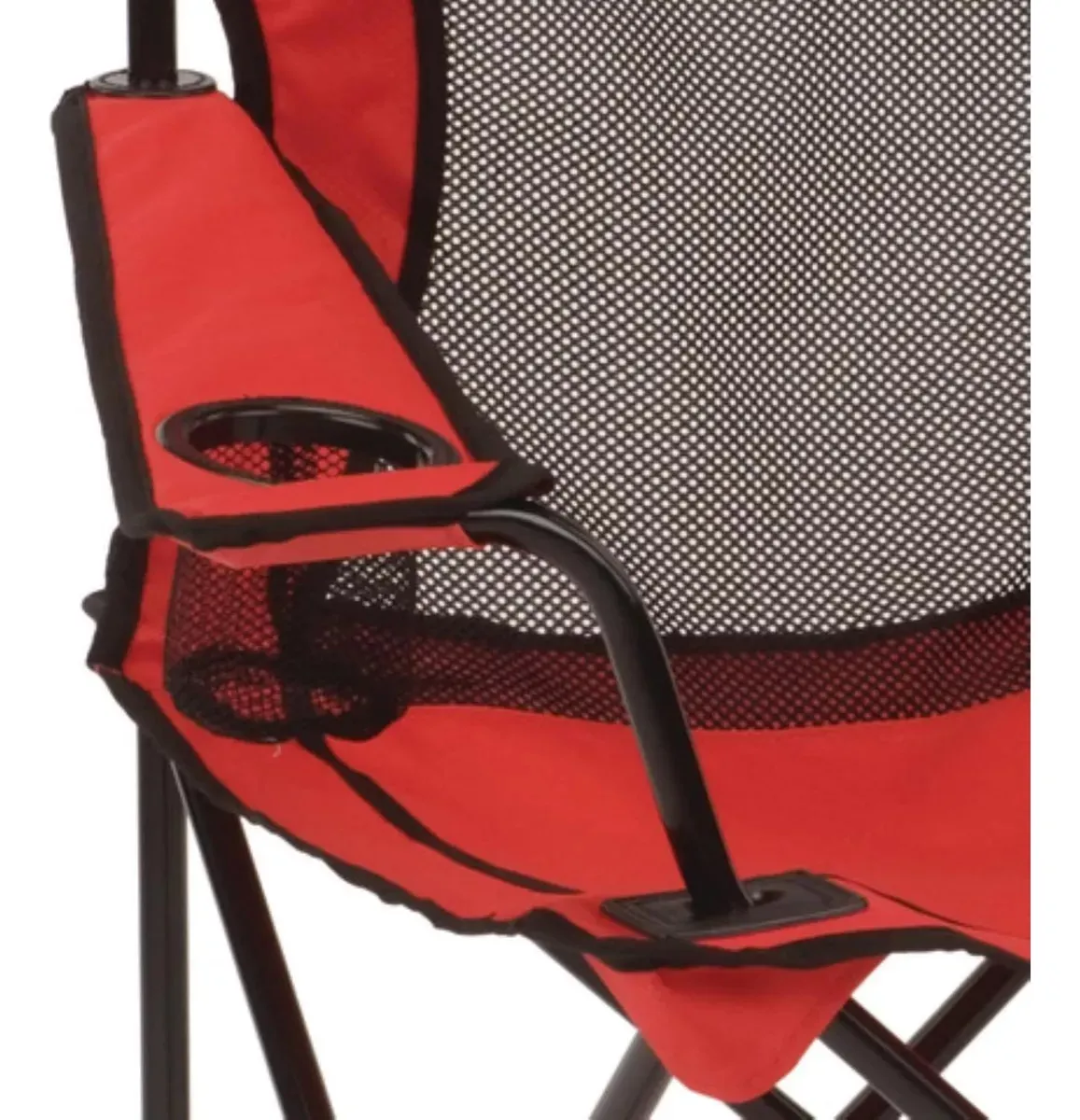 SILLA DE CAMPING CUÁDRUPLE DE MALLA COLEMAN ROJA CON BOLSO - 2