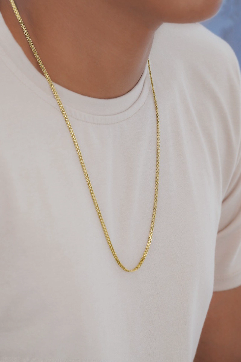 CADENA TEJIDO CHINO ORO LAMINADO 18K - 1