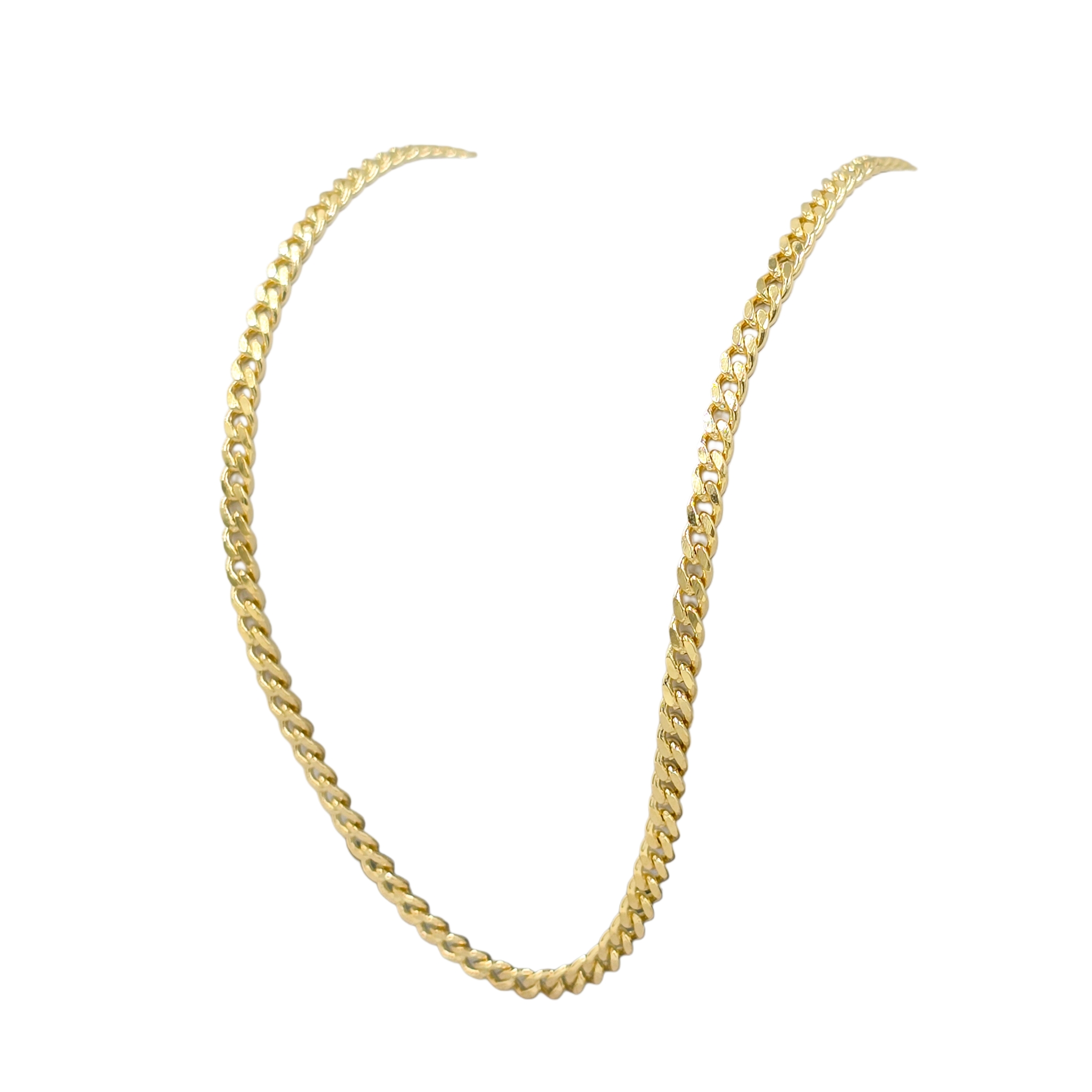 CADENA CUBANA SEMI DELGADA ORO LAMINADO 18K - 1