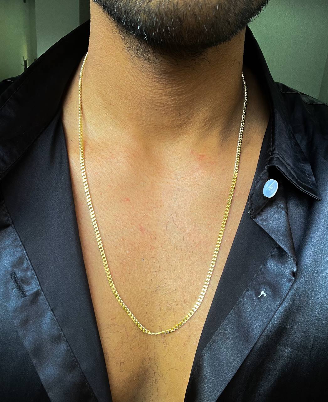 CADENA CUBANA SEMI DELGADA ORO LAMINADO 18K - 2