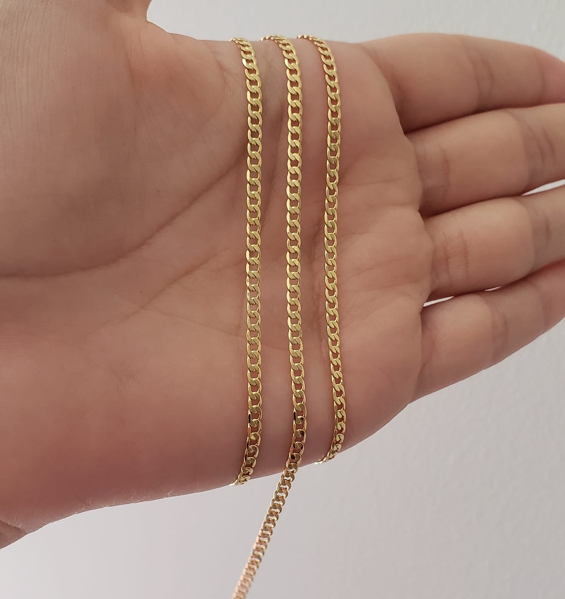CADENA CUBANA SEMI DELGADA ORO LAMINADO 18K - 3