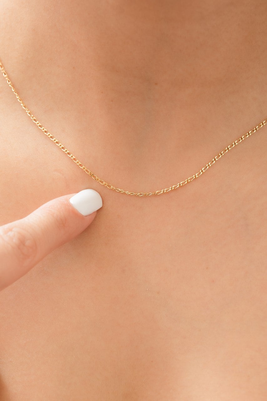 CADENA TEJIDO 1X1 ORO LAMINADO 18K - 1