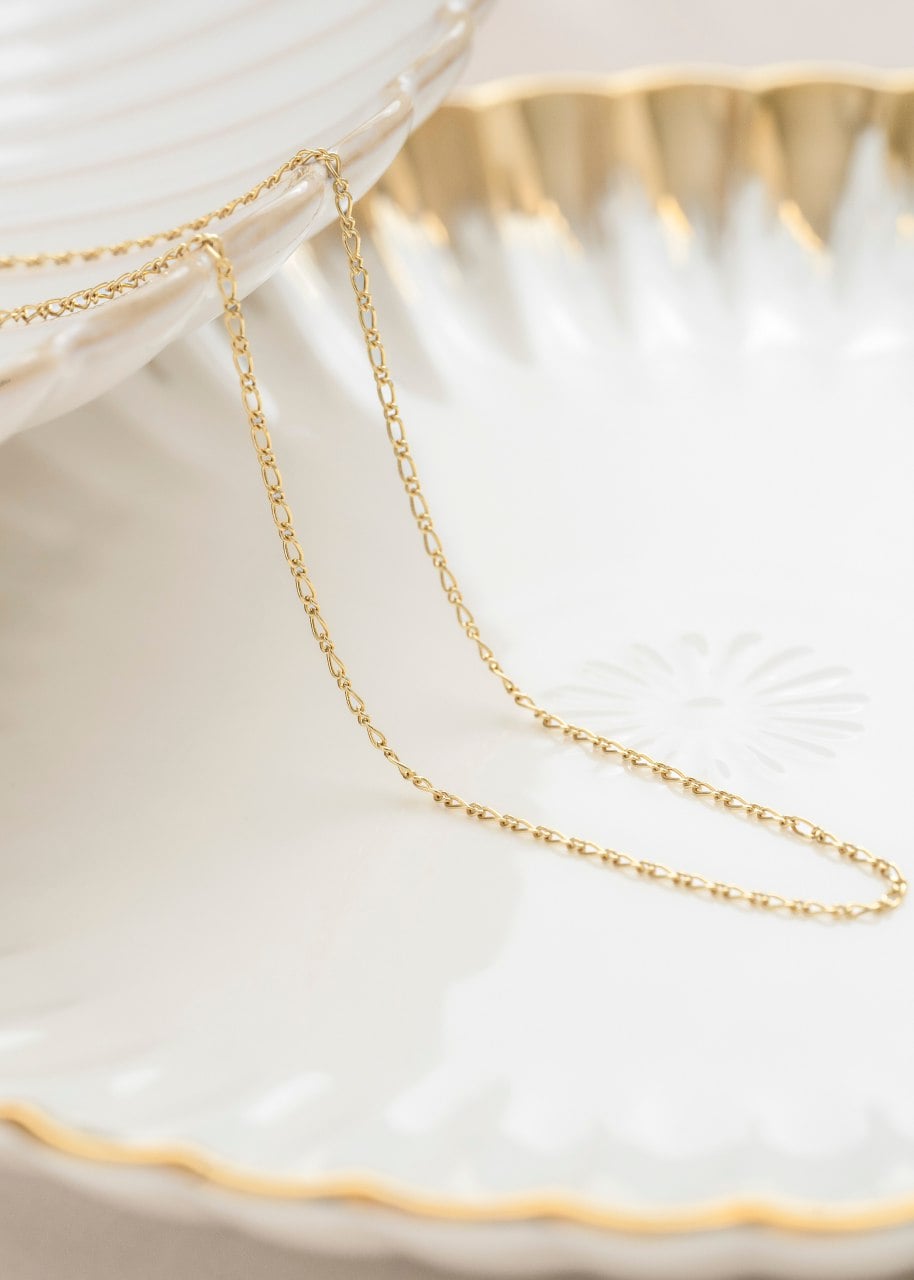 CADENA TEJIDO 1X1 ORO LAMINADO 18K - 4