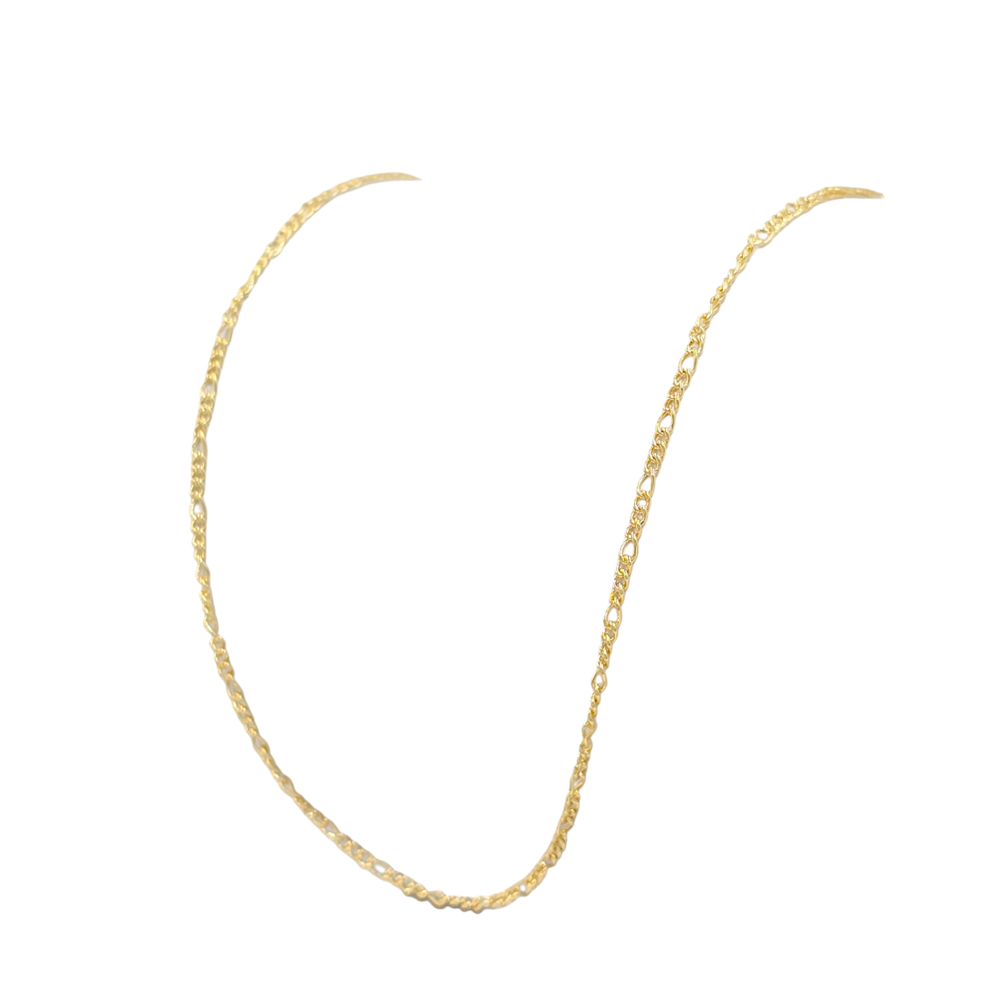 CADENA TEJIDO 3X1 DELGADO UNISEX ORO LAMINADO 18K - 1