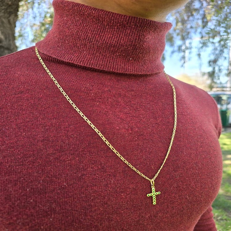 CADENA TEJIDO 1X1 SEMIDELGADA ORO LAMINADO 18K - 3