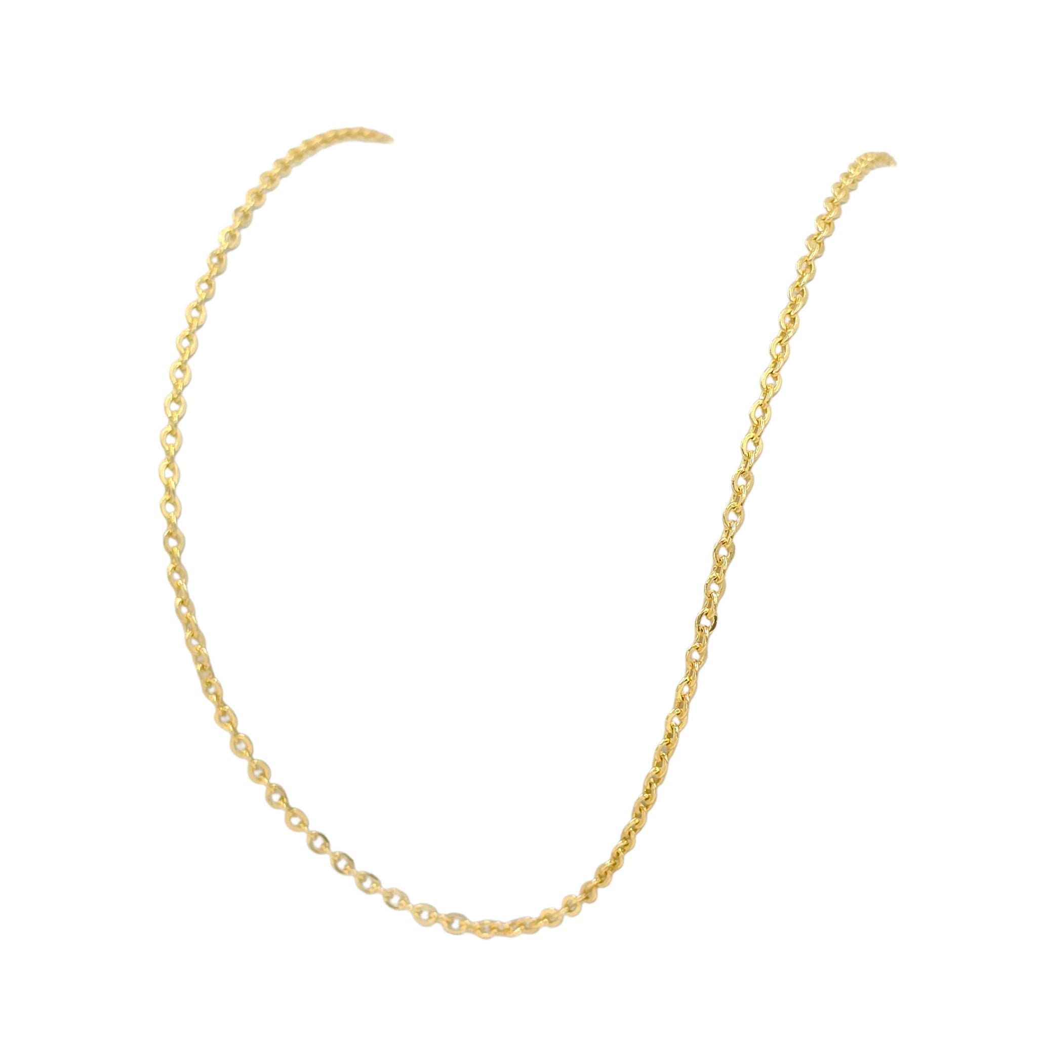 CADENA TEJIDO AROS DELGADA ORO LAMINADO 18K - 1