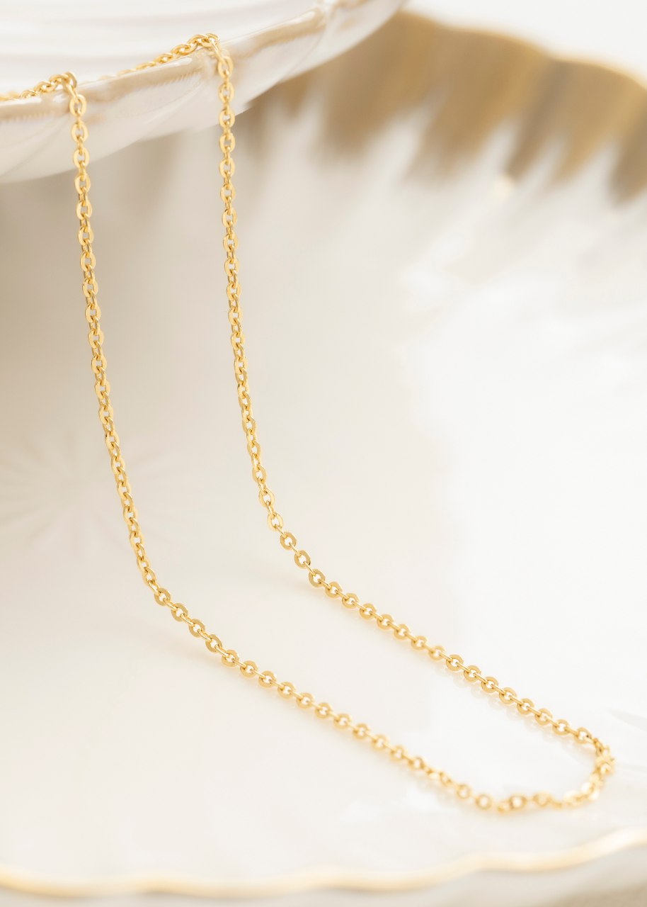 CADENA TEJIDO AROS DELGADA ORO LAMINADO 18K - 2