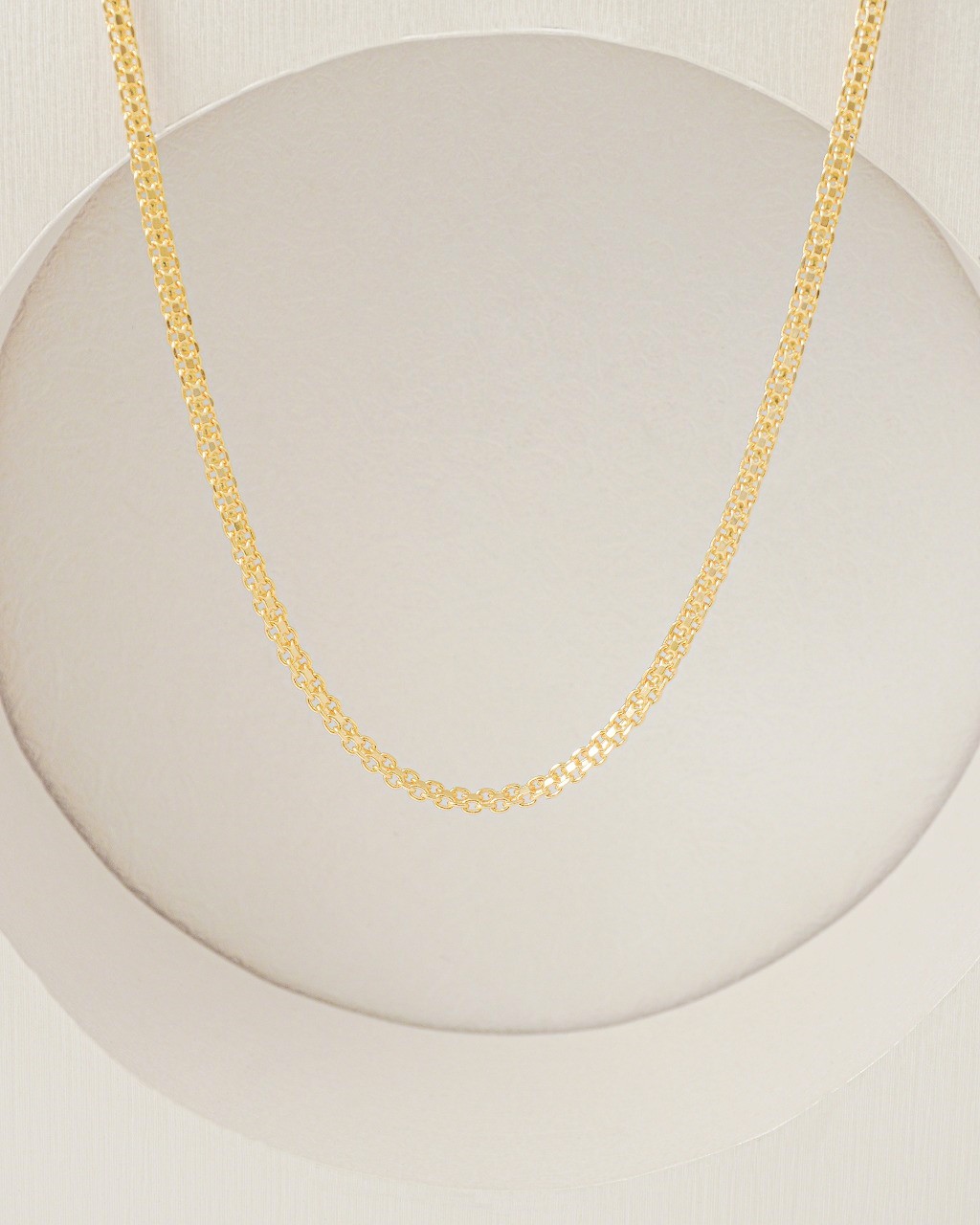 CADENA TEJIDO CHINO ORO LAMINADO 18K - 2