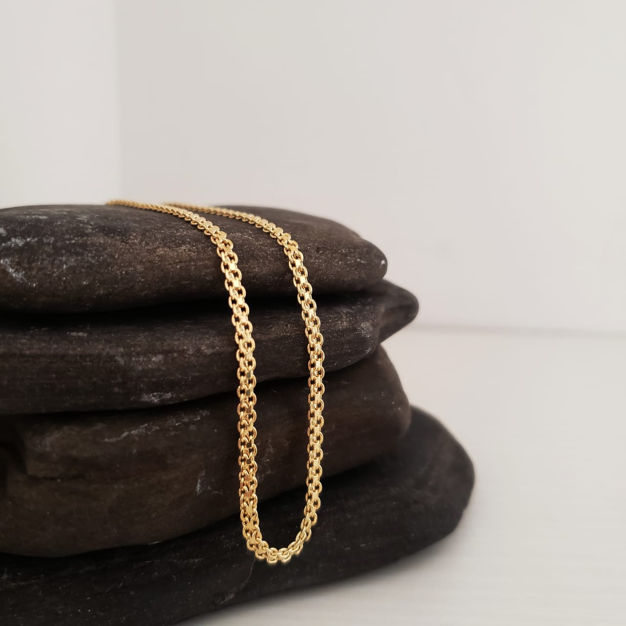CADENA TEJIDO CHINO ORO LAMINADO 18K - 3