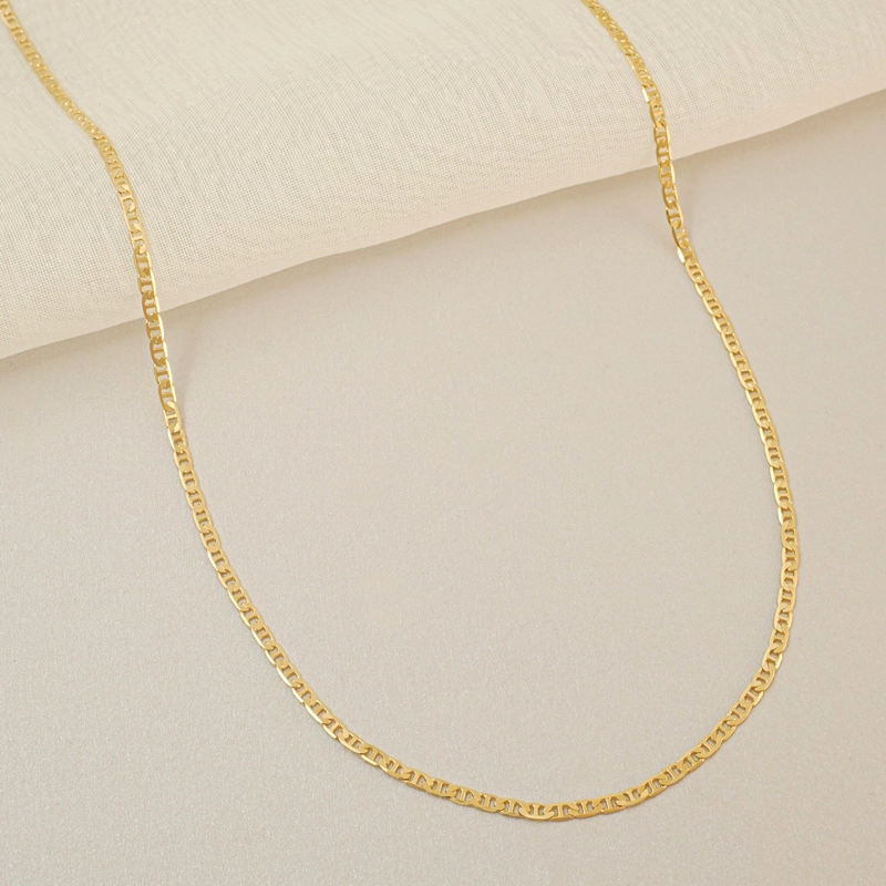 CADENA ESCALERA DELGADA ORO LAMINADO 18K - 1