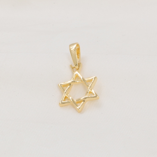 COLGANTE ESTRELLA DE DAVID ORO LAMINADO 18K - 1