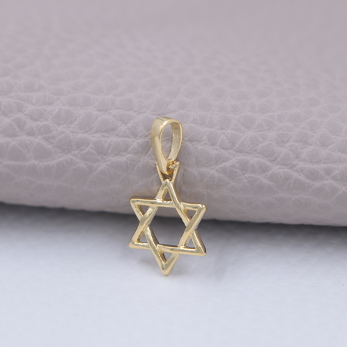 COLGANTE ESTRELLA DE DAVID ORO LAMINADO 18K - 2