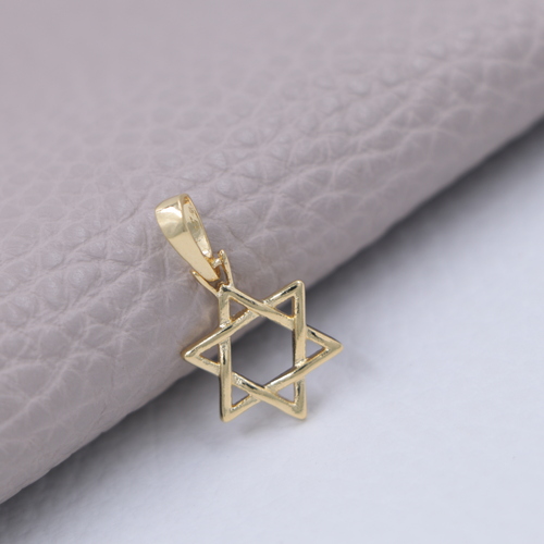 COLGANTE ESTRELLA DE DAVID ORO LAMINADO 18K - 3