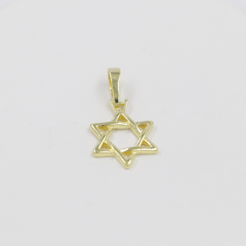 COLGANTE ESTRELLA DE DAVID ORO LAMINADO 18K - 4