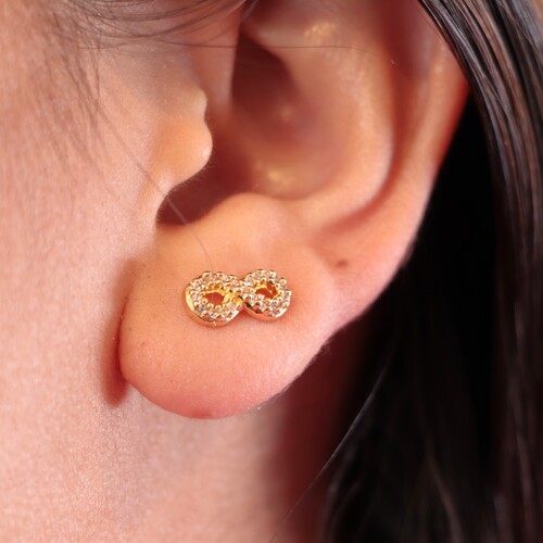 ARETE INFINITO CIRCONIAS ORO LAMINADO 18K - 2