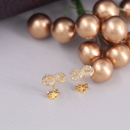ARETE INFINITO CIRCONIAS ORO LAMINADO 18K - 4