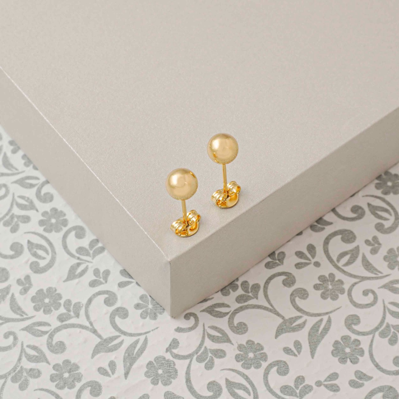 ARETE TOPO BALÍN 6MM ORO LAMINADO 18K - 1