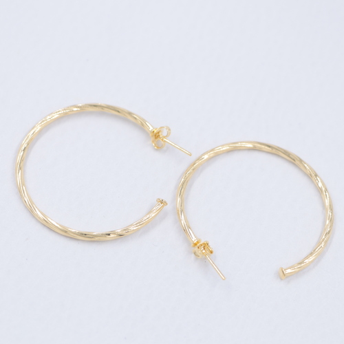 ARETE CANDONGA ESPIRAL MEDIANA ORO LAMINADO 18K - 1