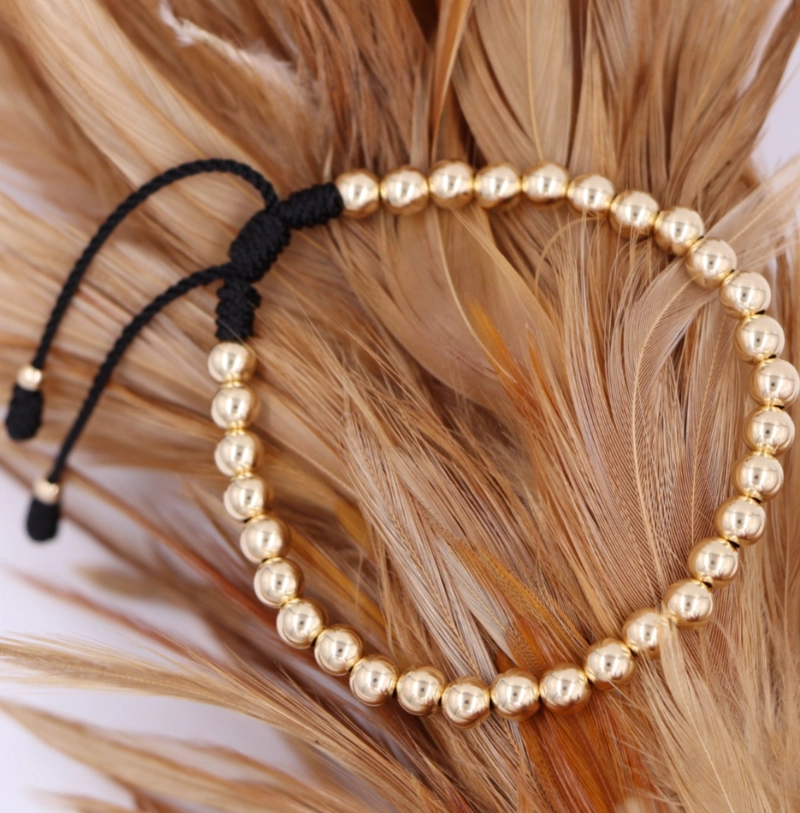 BRAZALETE DE BALINES ORO LAMINADO 18K - 1