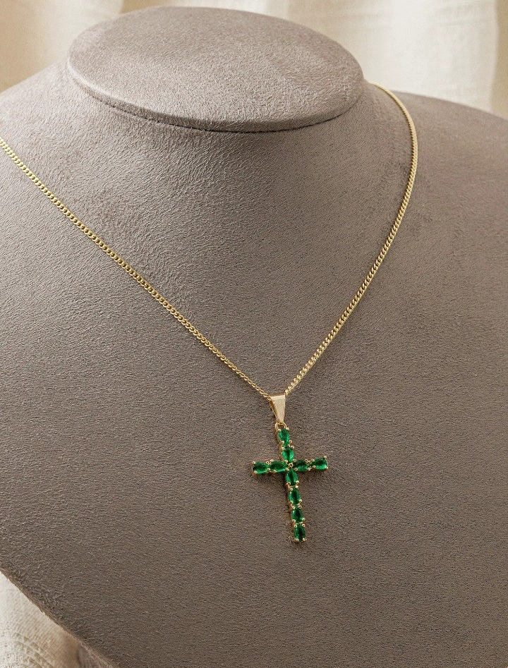 CADENA TEJIDO CUBANA EN ORO LAMINADO 18K - 1