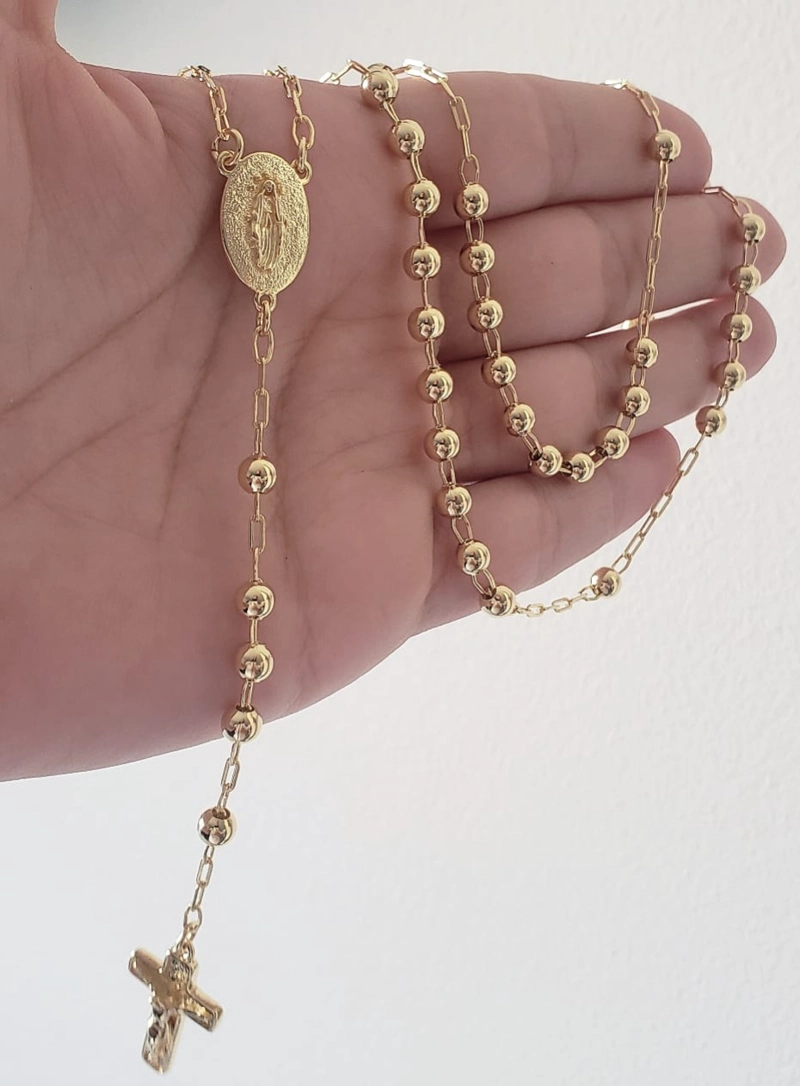 ROSARIO EN ORO LAMINADO 18K - 2