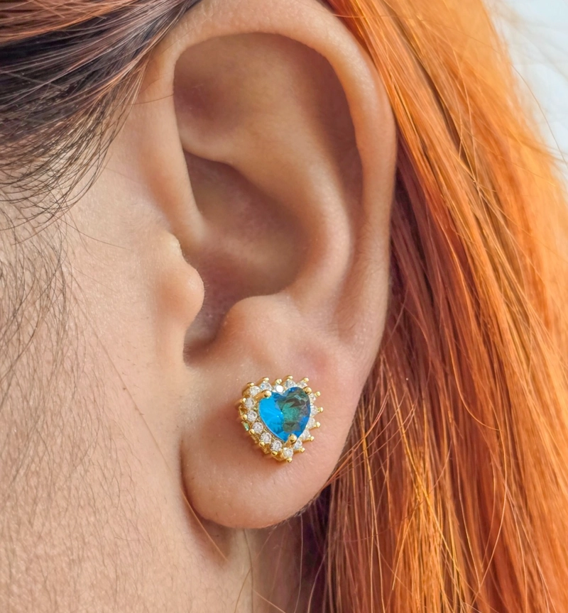 ARETE BONDI HEART EN ORO LAMINADO 18K - 1