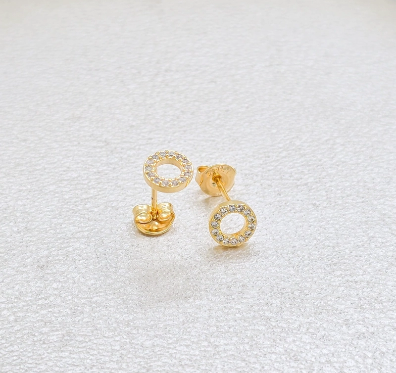 ARETE CRYSTAL CIRCLE EN ORO LAMINADO 18K - 2