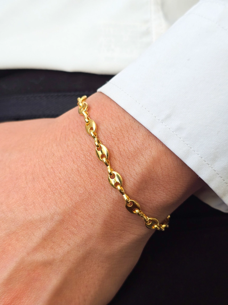 PULSERA TEJIDO GUCCI EN ORO LAMINADO 18K - 4
