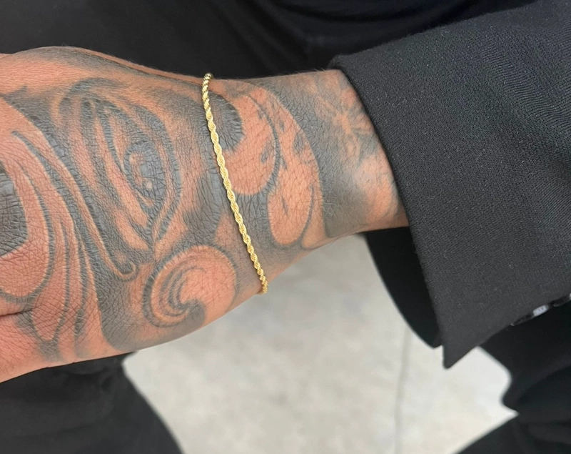 PULSERA TEJIDO TOURBILLON EN ORO LAMINADO 18K - 1