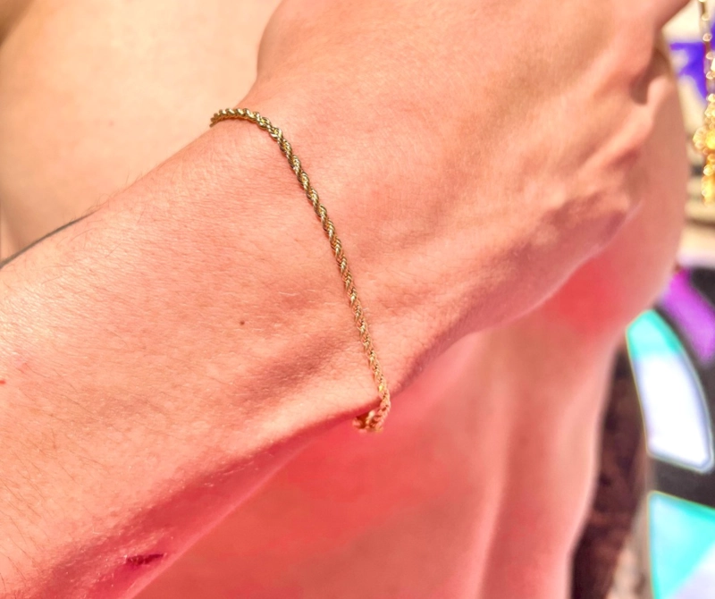 PULSERA TEJIDO TOURBILLON EN ORO LAMINADO 18K - 2