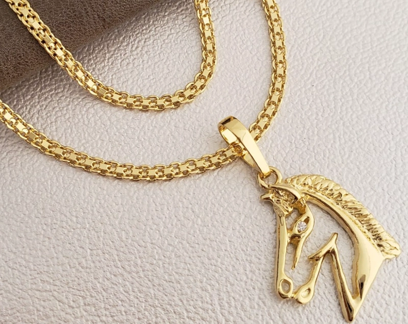 COLGANTE CABALLO EN ORO LAMINADO 18K - 2