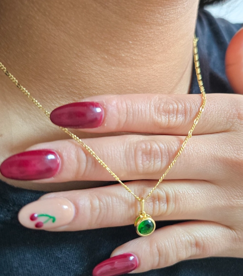 COLGANTE PUNTO DE LUZ EN ORO LAMINADO 18K - 2