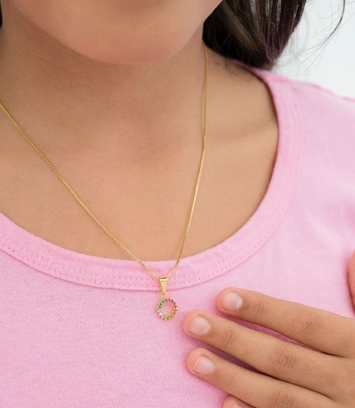 COLGANTE RAINBOW EN ORO LAMINADO 18K - 1