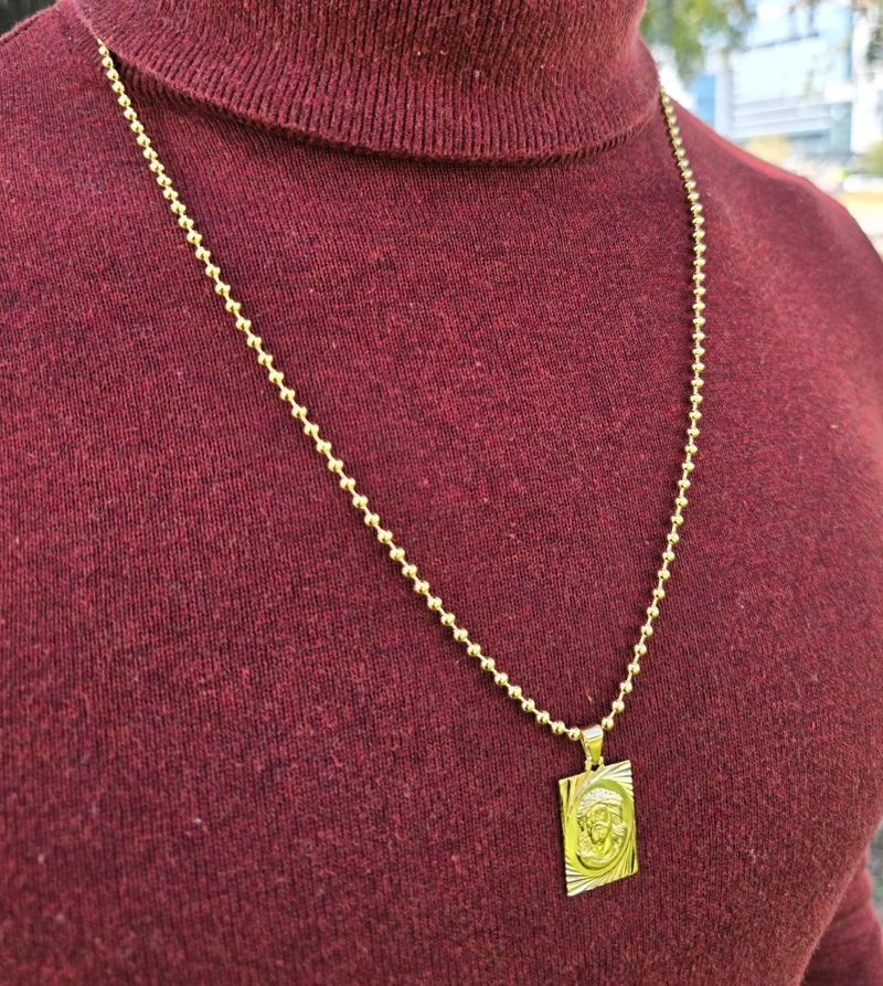 CONJUNTO CADENA Y COLGANTE EN ORO LAMINADO 18K - 1