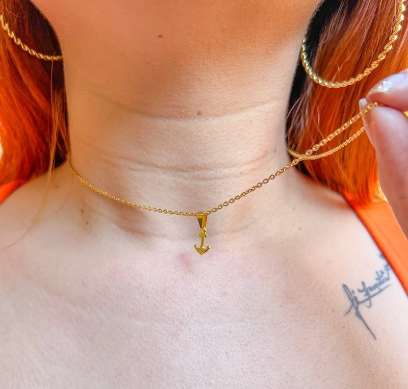 CONJUNTO CADENA Y COLGANTE EN ORO LAMINADO 18K - 1
