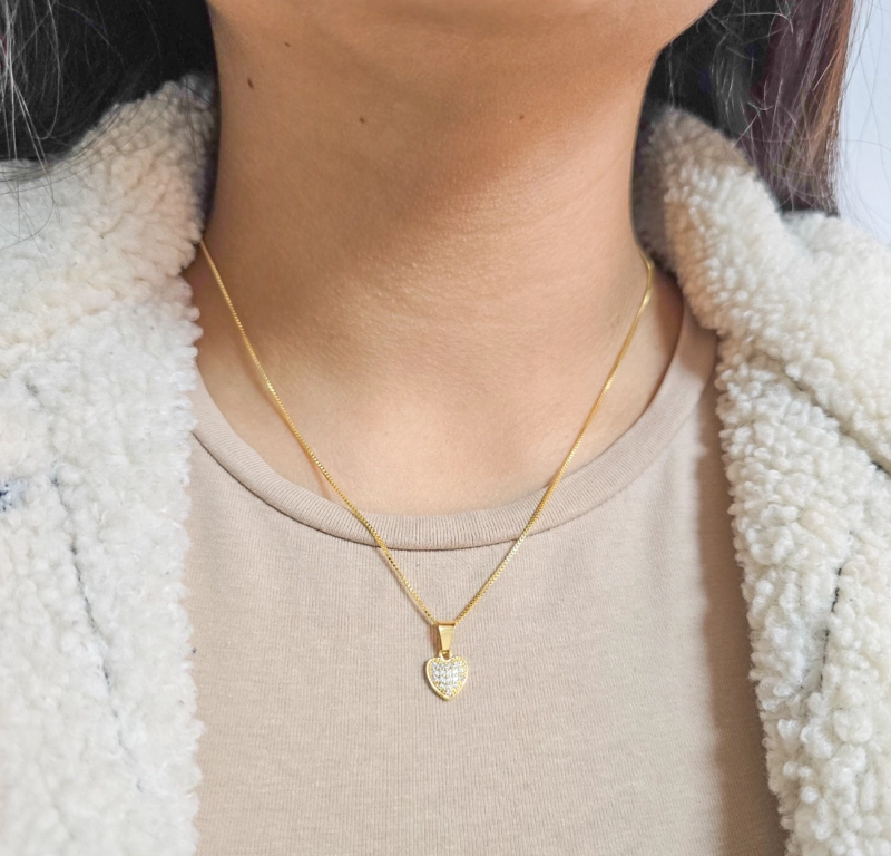 CONJUNTO CADENA Y COLGANTE EN ORO LAMINADO 18K - 1