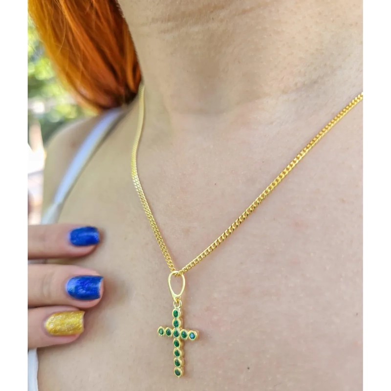 CONJUNTO CADENA Y COLGANTE EN ORO LAMINADO 18K - 1