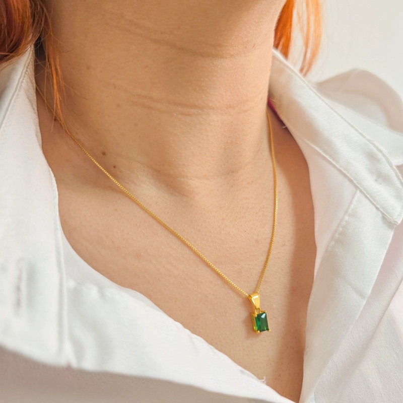CONJUNTO CADENA Y COLGANTE EN ORO LAMINADO 18K - 1