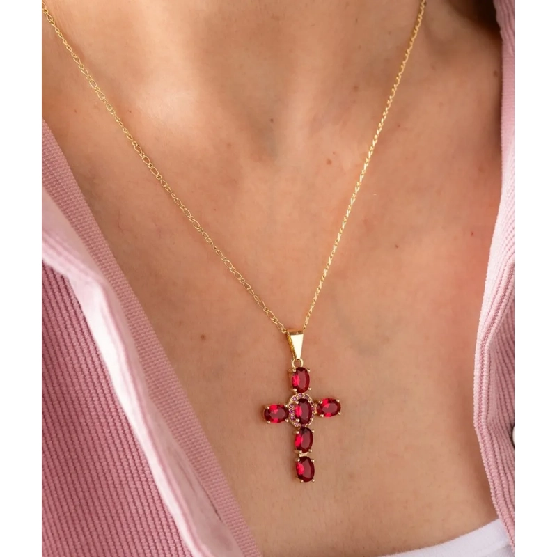 CONJUNTO CADENA Y COLGANTE EN ORO LAMINADO 18K - 1
