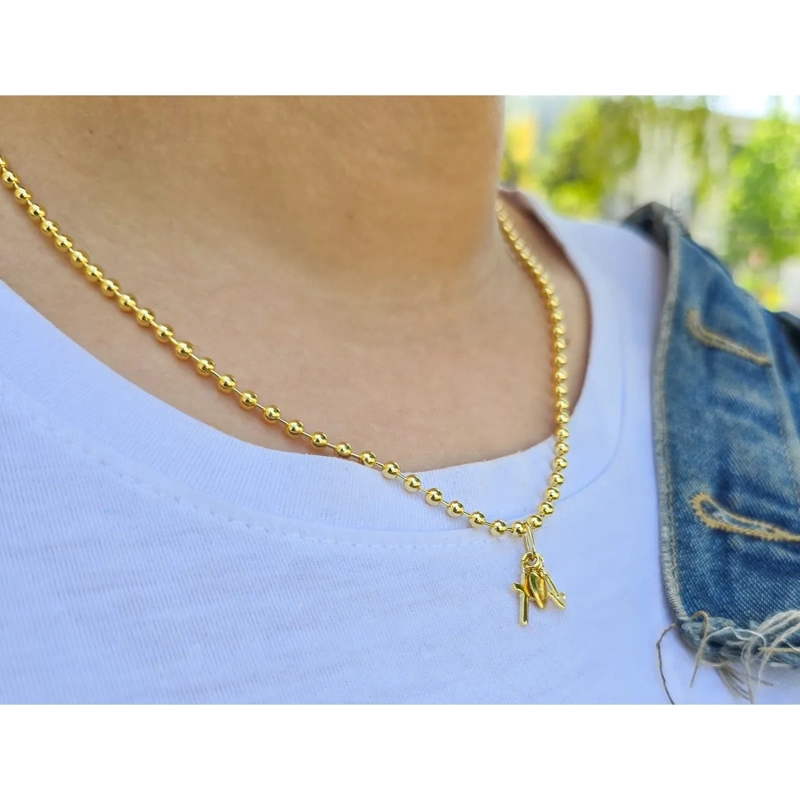 CONJUNTO CADENA Y COLGANTE EN ORO LAMINADO 18K - 1