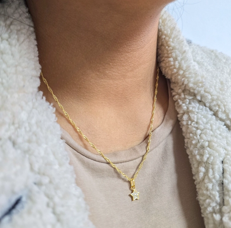 CONJUNTO CADENA Y COLGANTE EN ORO LAMINADO 18K - 2