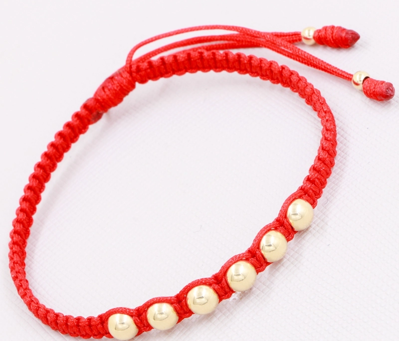 BRAZALETE ROJO AJUSTABLE EN ORO LAMINADO 18K - 2