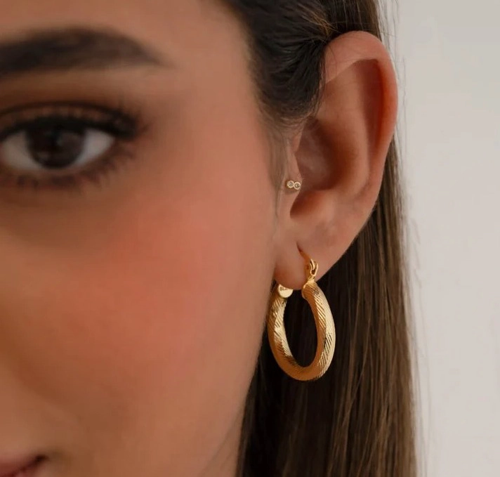AROS CANDONGA FOR LOVE ORO LAMINADO 18K - 2