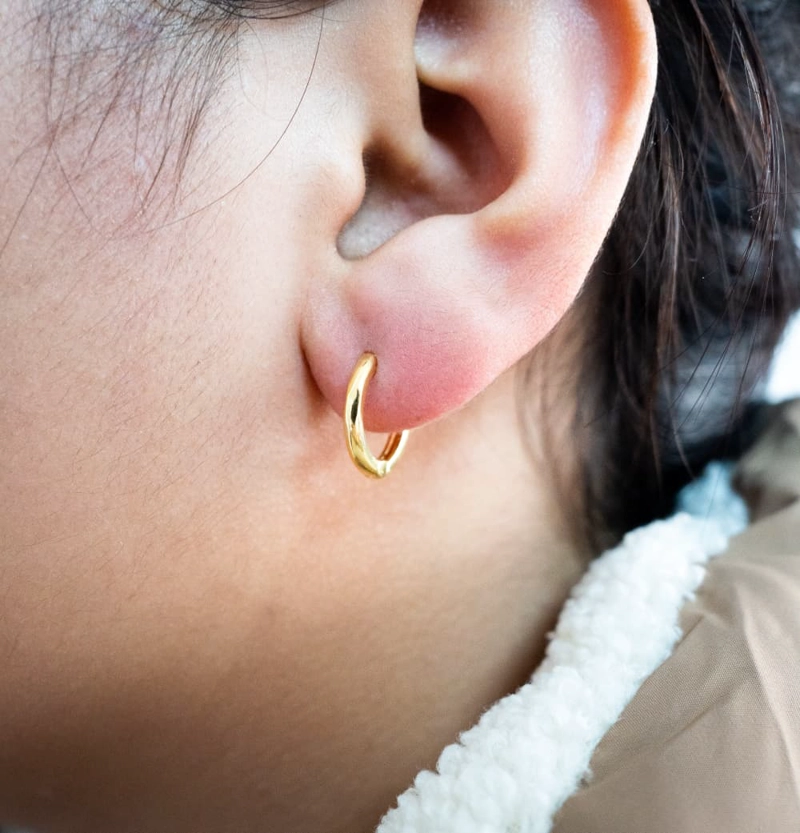 AROS CANDONGA BOLDY PEQUEÑOS ORO LAMINADO 18K - 2
