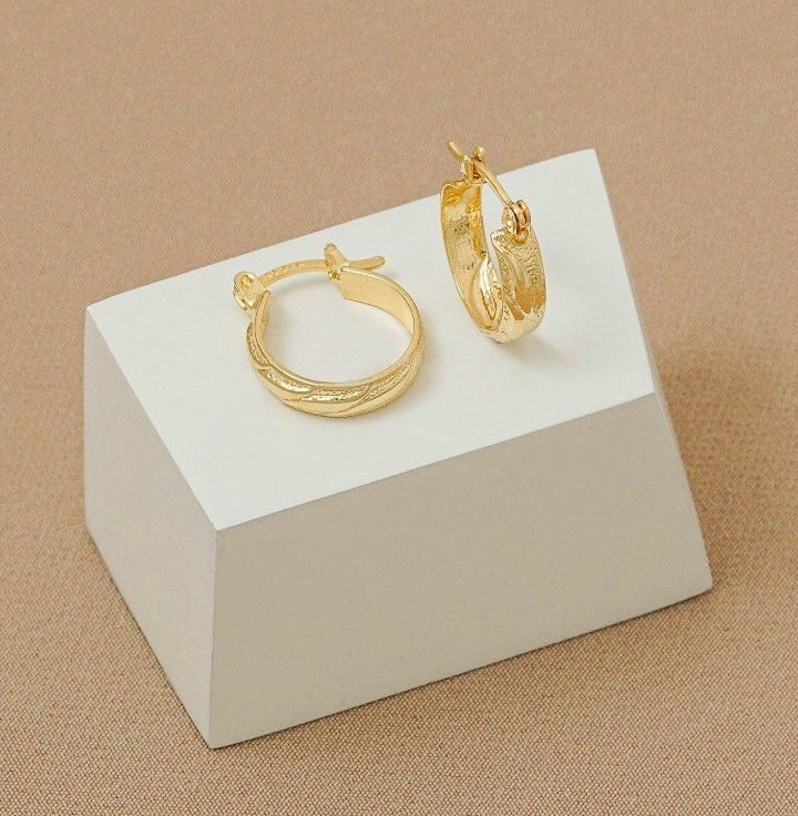 AROS CANDONGA EN ORO LAMINADO 18K - 1