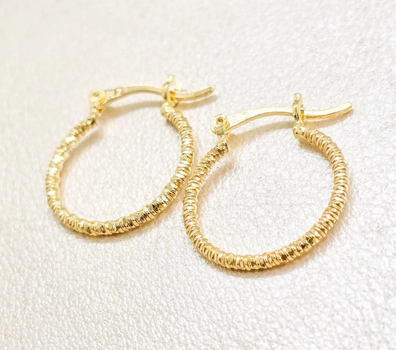 AROS CANDONGA MELCOCHA PEQUEÑA ORO LAMINADO 18K - 1