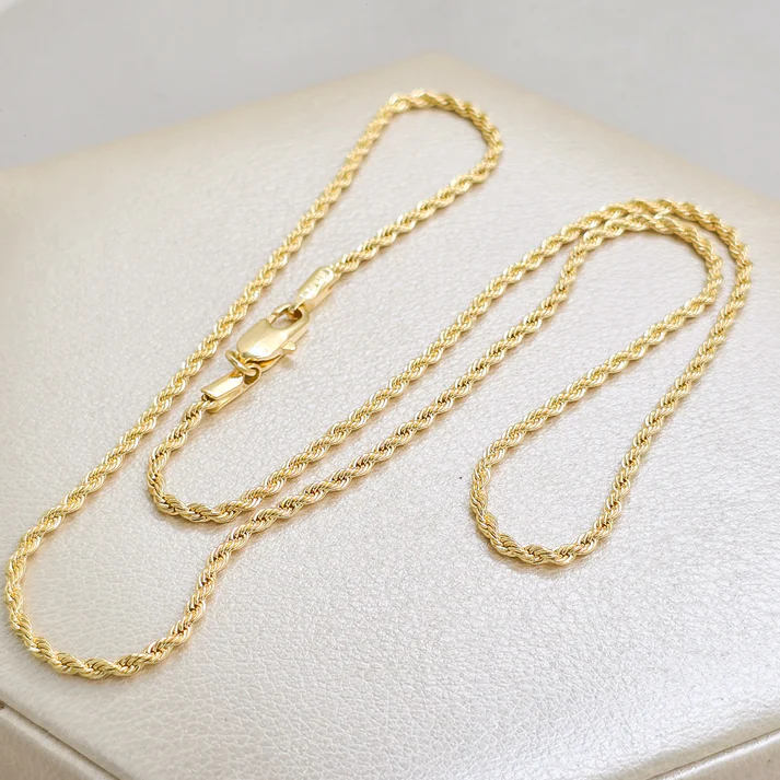 CADENA TEJIDO TOURBILLON ORO LAMINADO 18K - 1